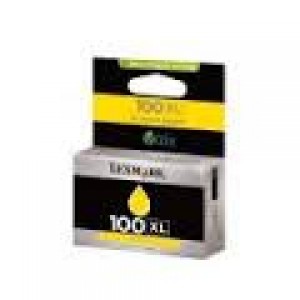 Cartus LEXMARK 100XLY, Original, Yellow, Inkjet